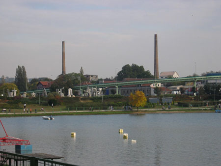 View from Ada on old Sugar Factory